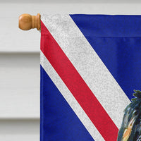 Bernese Mountain Dog with English Union Jack British Flag Flag Canvas House Size LH9486CHF