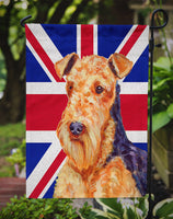 Airedale with English Union Jack British Flag Flag Garden Size LH9488GF