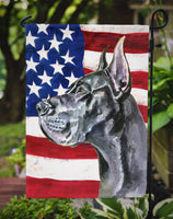 Black Great Dane USA Patriotic American Flag Flag Garden Size LH9543GF