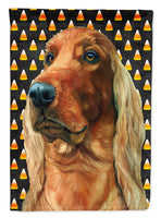 Irish Setter Candy Corn Halloween Flag Canvas House Size LH9548CHF