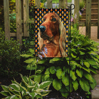 Irish Setter Candy Corn Halloween Flag Garden Size