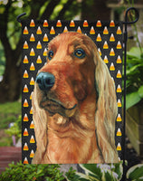 Irish Setter Candy Corn Halloween Flag Garden Size