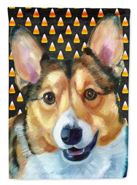 Corgi Candy Corn Halloween Flag Canvas House Size LH9553CHF