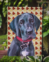 Black Great Dane Puppy Fall Leaves Flag Garden Size LH9558GF