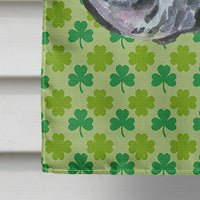 Black Great Dane St. Patrick's Day Shamrock Flag Canvas House Size LH9571CHF