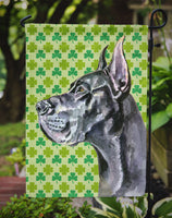 Black Great Dane St. Patrick's Day Shamrock Flag Garden Size LH9571GF