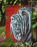 Neapolitan Mastiff Red Snowflakes Holiday Christmas Flag Garden Size LH9575GF