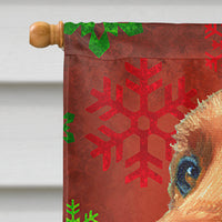 Irish Setter Red Snowflakes Holiday Christmas Flag Canvas House Size LH9576CHF