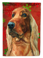 Irish Setter Red Snowflakes Holiday Christmas Flag Garden Size LH9576GF