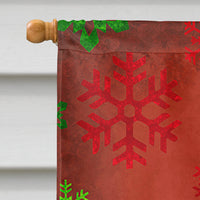 Black Great Dane Red Snowflakes Holiday Christmas Flag Canvas House Size LH9578CHF