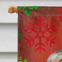 French Bulldog Frenchie Red Snowflakes Holiday Christmas Flag Canvas House Size LH9580CHF