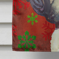 French Bulldog Frenchie Red Snowflakes Holiday Christmas Flag Canvas House Size LH9580CHF