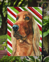 Irish Setter Candy Cane Holiday Christmas Flag Garden Size LH9590GF