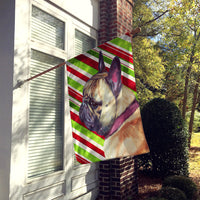 French Bulldog Frenchie Candy Cane Holiday Christmas Flag Canvas House Size LH9594CHF