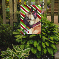 French Bulldog Frenchie Candy Cane Holiday Christmas Flag Garden Size LH9594GF