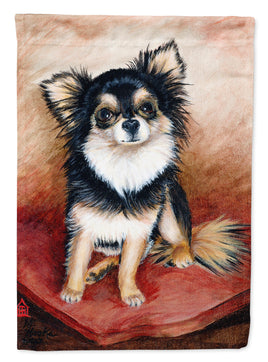 Chihuahua Long Hair Flag Canvas House Size MH1035CHF