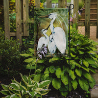 Blessing at Feeding Time Egret Family Flag Garden Size MW1186GF