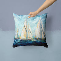 Sailboats Last Mile Fabric Decorative Pillow MW1355PW1414