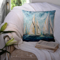 Sailboats Last Mile Fabric Decorative Pillow MW1355PW1414