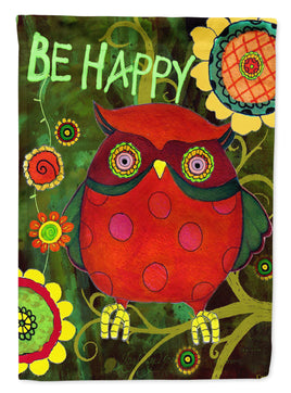 Be Happy Oh Yeah Owl Flag Canvas House Size PJC1027CHF