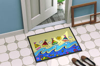 Summer Sail Away Sailboats Indoor or Outdoor Mat 24x36 PJC1105JMAT