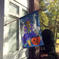 Airedale Boo Hoo Halloween Flag Canvas House Size PPP3002CHF