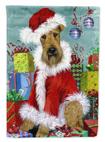 Airedale Santa Christmas Flag Garden Size PPP3004GF