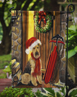 Airedale Welcome Home Christmas Flag Garden Size PPP3007GF