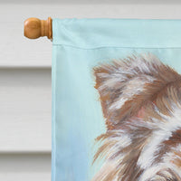 Australian Shepherd Scarlet Flag Canvas House Size PPP3009CHF