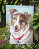 Australian Shepherd Scarlet Flag Garden Size PPP3009GF