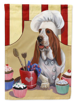 Basset Hound Cupcake Hound Flag Canvas House Size PPP3011CHF