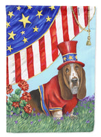 Basset Hound USA Flag Garden Size PPP3014GF