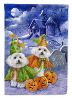 Bichon Frise Halloween Haunted House Flag Canvas House Size PPP3022CHF