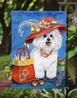 Bichon Frise Mademoiselle Flag Garden Size PPP3023GF