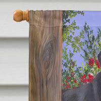 Black Labrador Retriever Flag Canvas House Size PPP3028CHF