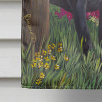 Black Labrador Retriever Flag Canvas House Size PPP3028CHF