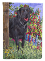 Black Labrador Retriever Flag Canvas House Size PPP3028CHF