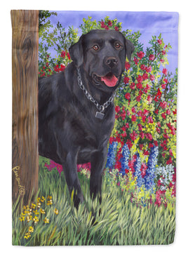 Black Labrador Retriever Flag Garden Size PPP3028GF