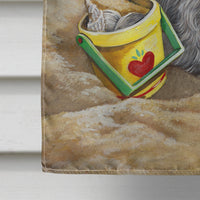 Cairn Terrier At the Beach Flag Canvas House Size PPP3048CHF