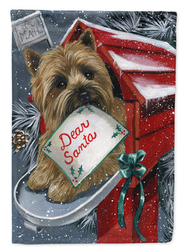 Cairn Terrier Christmas Letter to Santa Flag Canvas House Size PPP3054CHF