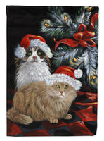 Cat Kitty Glitter Christmas Flag Garden Size PPP3062GF