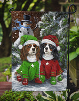 Cavalier Spaniel Snowman Christmas Flag Garden Size PPP3067GF