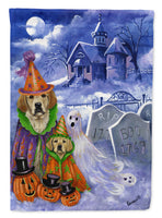 Golden Retriever Halloween Flag Canvas House Size PPP3102CHF