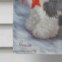 Old English Sheepdog Christmas Flag Canvas House Size PPP3117CHF