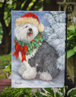 Old English Sheepdog Christmas Flag Garden Size PPP3117GF