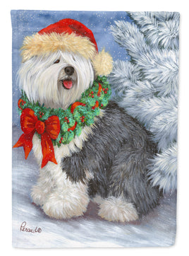 Old English Sheepdog Christmas Flag Garden Size PPP3117GF