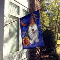 Old English Sheepdog Halloween Flag Canvas House Size PPP3118CHF