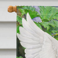 Swan Bathing at Waterfall Flag Canvas House Size PRS4001CHF