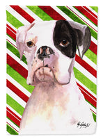 Cooper Candy Stripe Boxer Christmas Flag Garden Size RDR3002GF