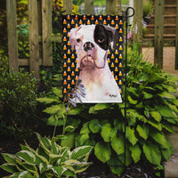 Cooper Candy Corn Boxer Halloween Flag Garden Size RDR3008GF